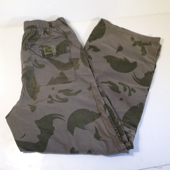 Mossimo Cargo Supply Camo Pants Elastic Waist 25-28 / 26  Converts to Shorts - Picture 1 of 10